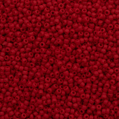 50g Toho Round Seed Bead 8/0 Opaque Matte Red (45F)