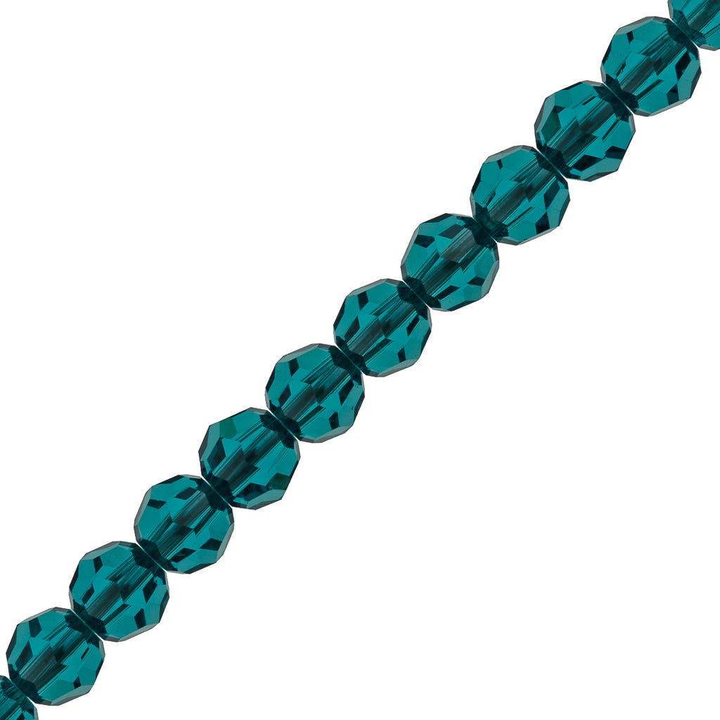 12 TRUE CRYSTAL Crystal 4mm Faceted Round Bead Blue Zircon (229)